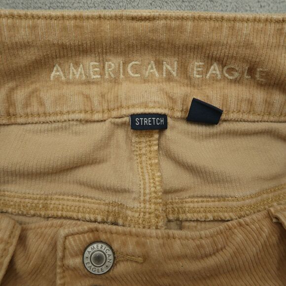 American Eagle Jeans Women's Size 2R Tan High-Rise Corduroy Kick Boot 31" Inseam - Picture 11 of 16